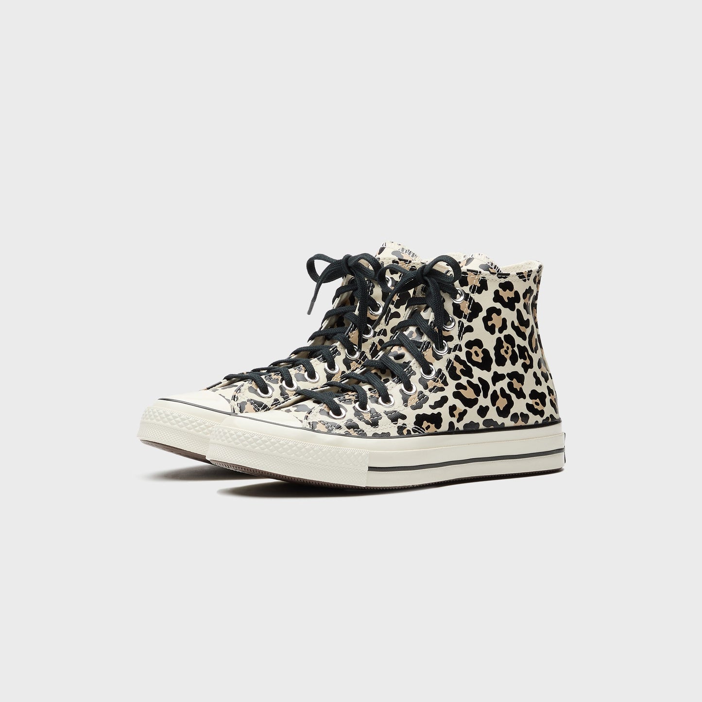 Men|Women Kith Converse Chuck 70s Glow-In-The-Dark Leopard Print - Egret / Light Fawn