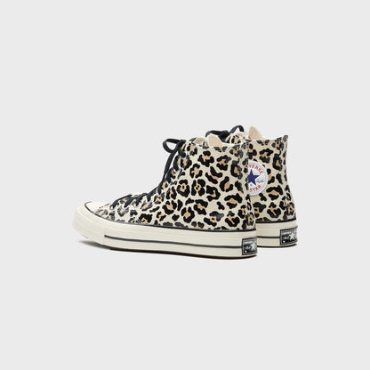 Men|Women Kith Converse Chuck 70s Glow-In-The-Dark Leopard Print - Egret / Light Fawn