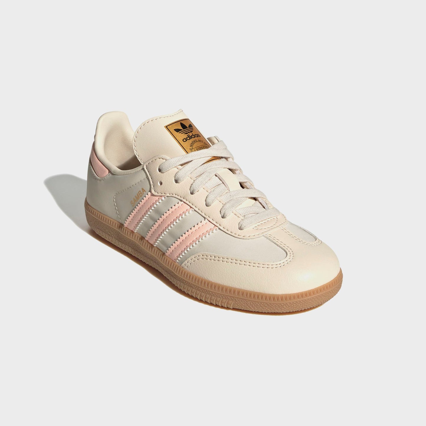 Kids Kith adidas PS Samba OG - Wonder White / Clear Orange / Gum 3