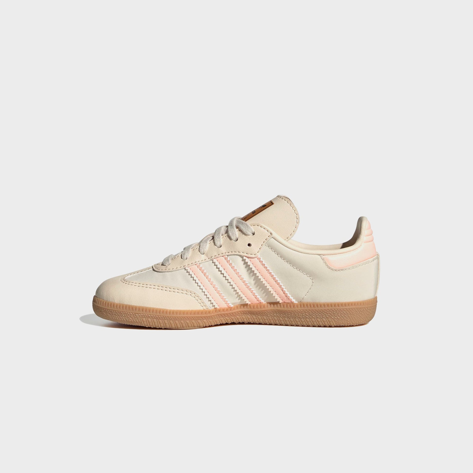 Kids Kith adidas PS Samba OG - Wonder White / Clear Orange / Gum 3