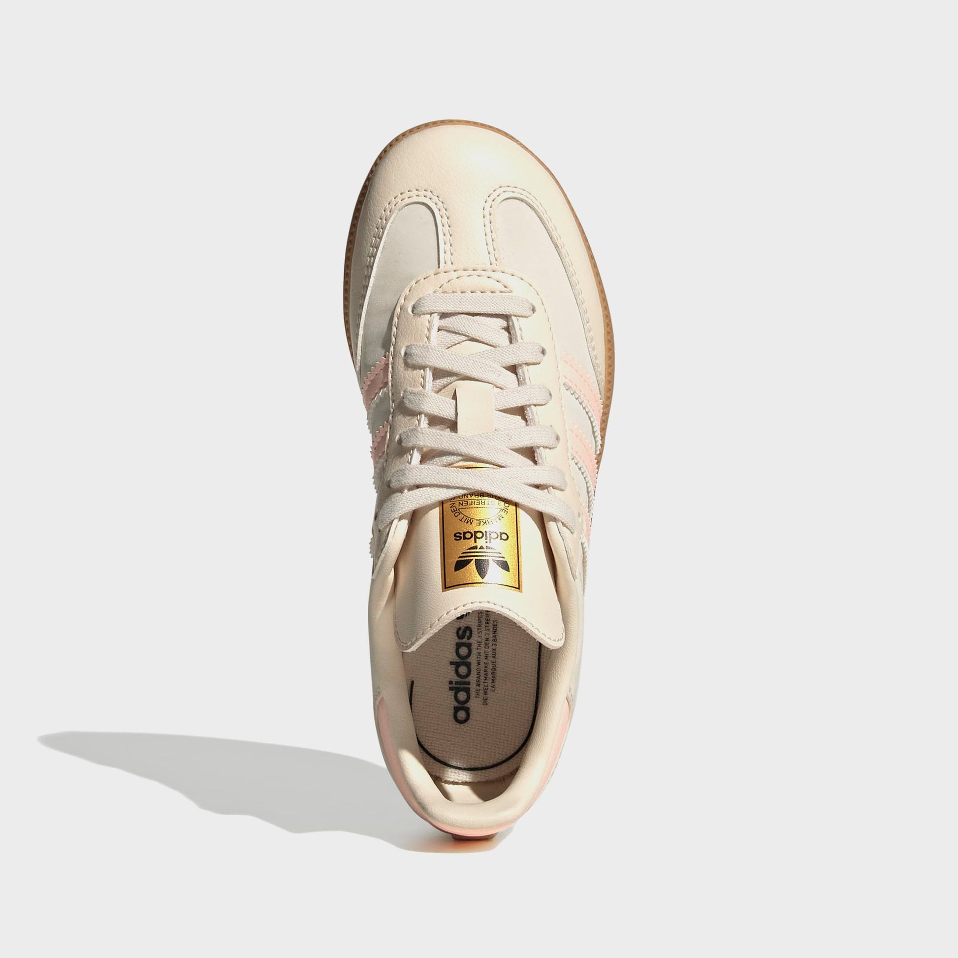 Kids Kith adidas PS Samba OG - Wonder White / Clear Orange / Gum 3