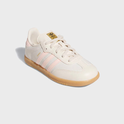 Kids Kith adidas TD Samba OG - Wonder White / Clear Orange / Gum 3