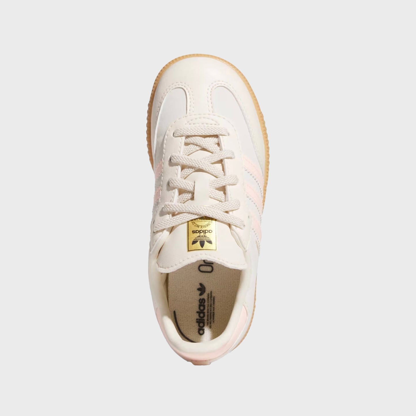 Kids Kith adidas TD Samba OG - Wonder White / Clear Orange / Gum 3