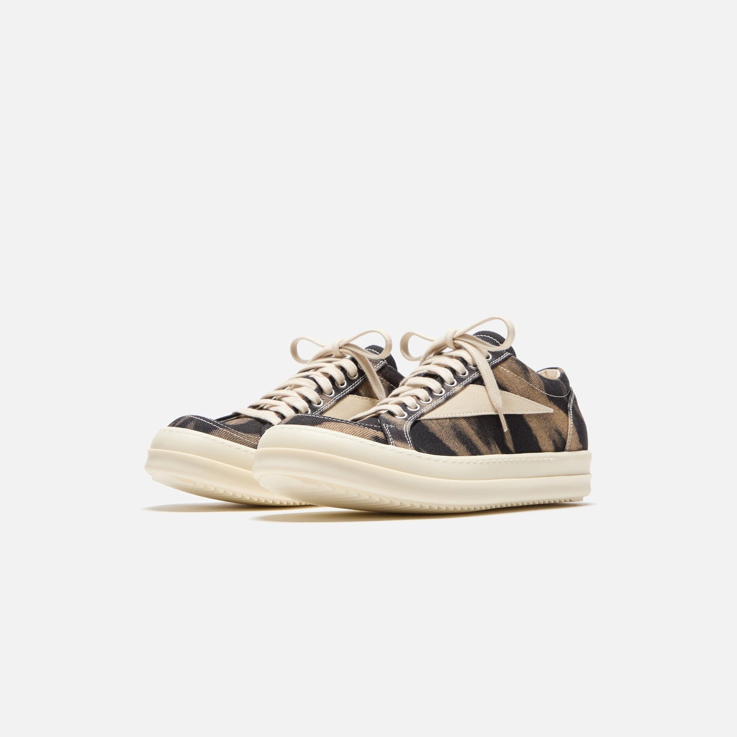 Men Kith Rick Owens Vintage Sneakers - Black / Terra / Milk