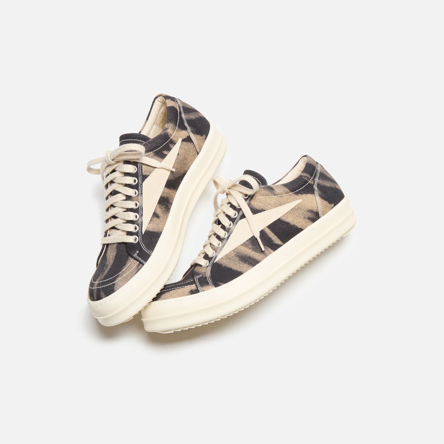 Men Kith Rick Owens Vintage Sneakers - Black / Terra / Milk