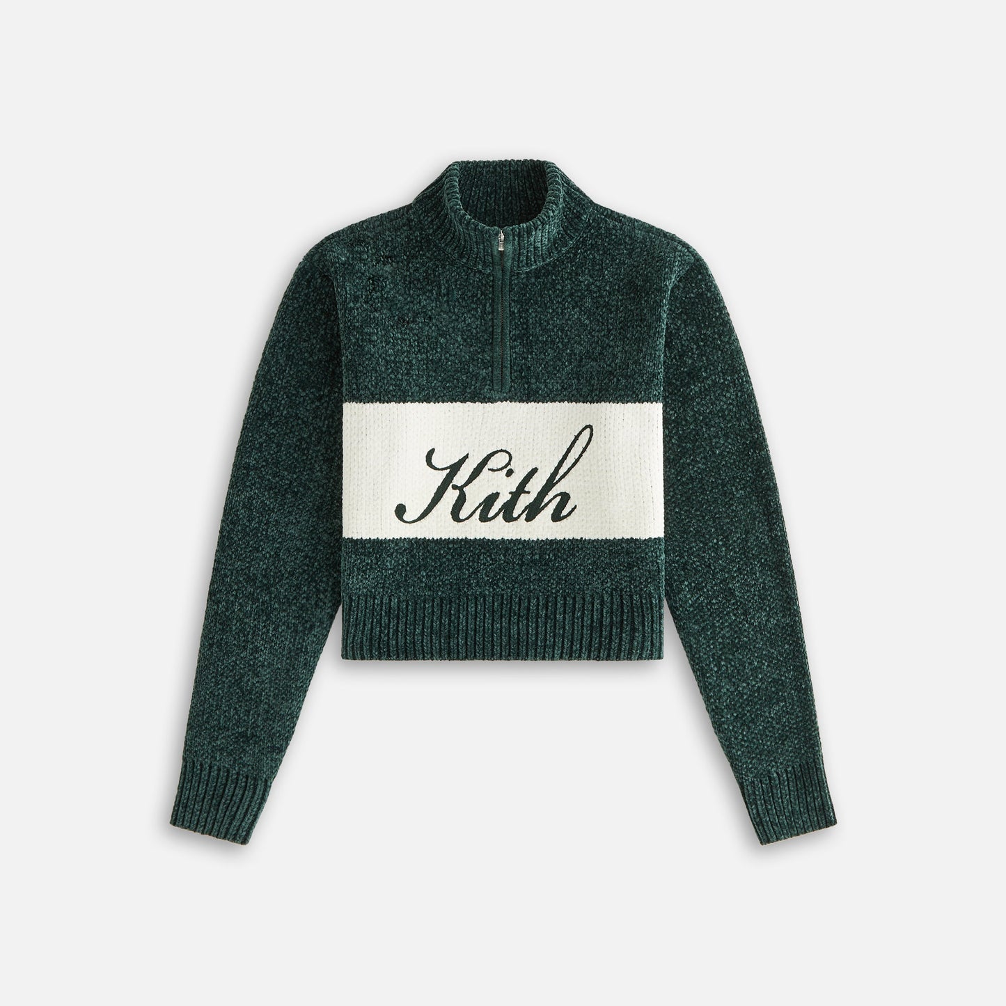 Women Kith Kith Women Hunter II Chenille Script Quarter Zip - Stadium