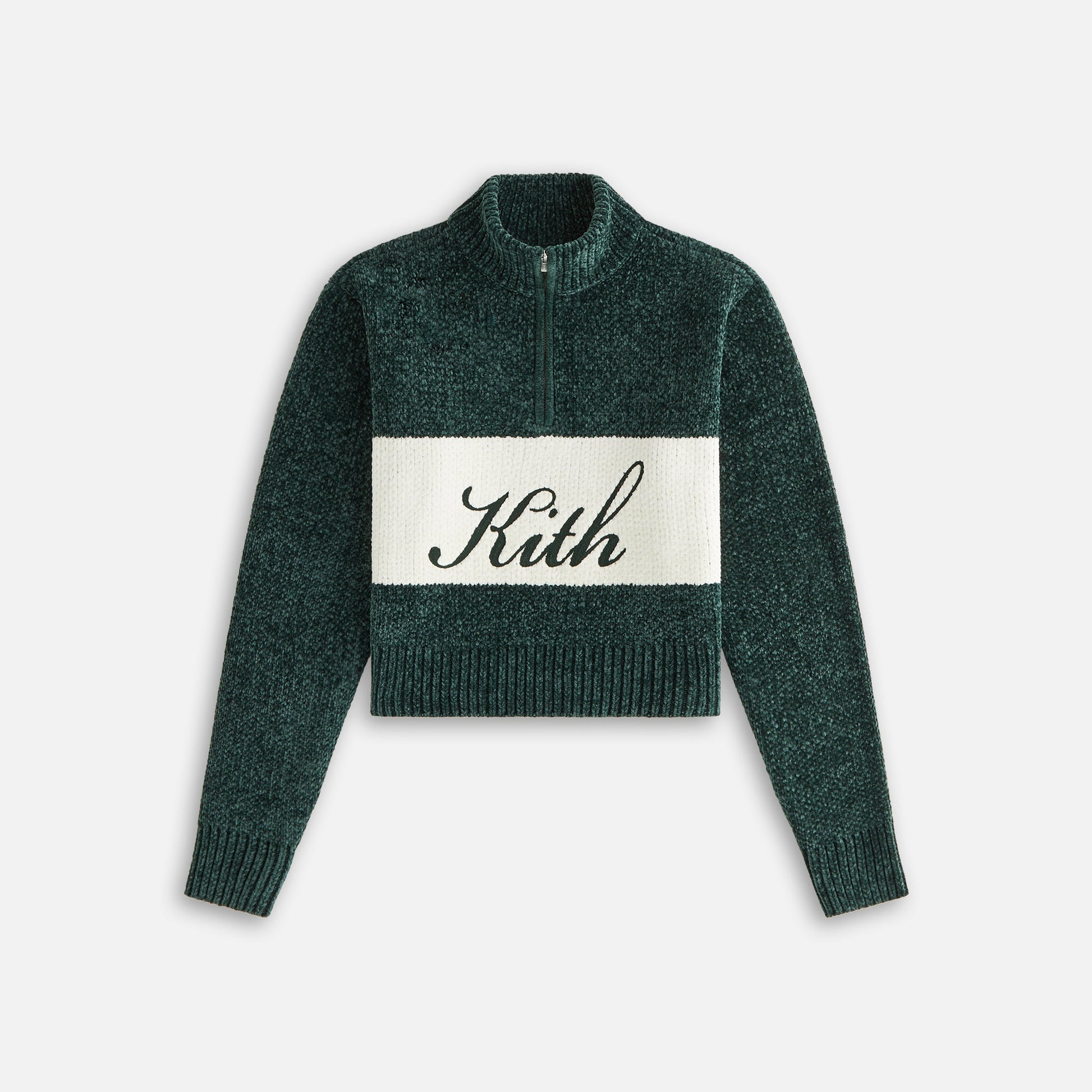 Women Kith Kith Women Hunter II Chenille Script Quarter Zip - Stadium