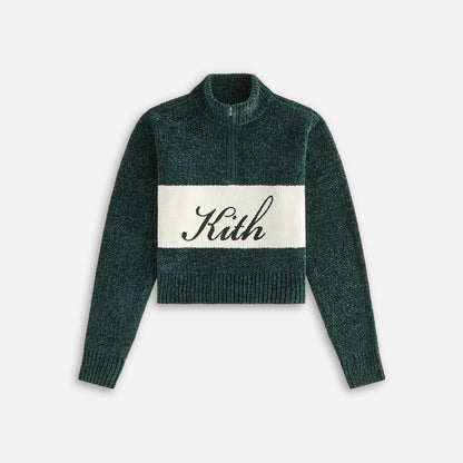 Women Kith Kith Women Hunter II Chenille Script Quarter Zip - Stadium