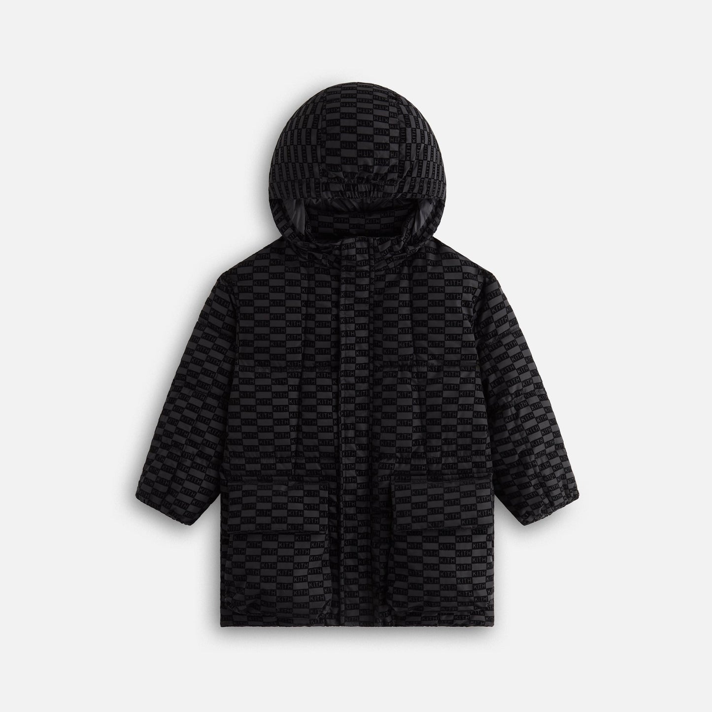 Kids Kith Kith Kids Flocked Puffer Coat - Black