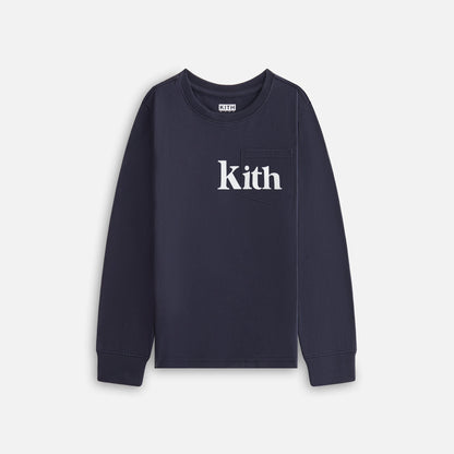 Kids Kith Kith Kids Long Sleeve Quinn Tee - Nocturnal