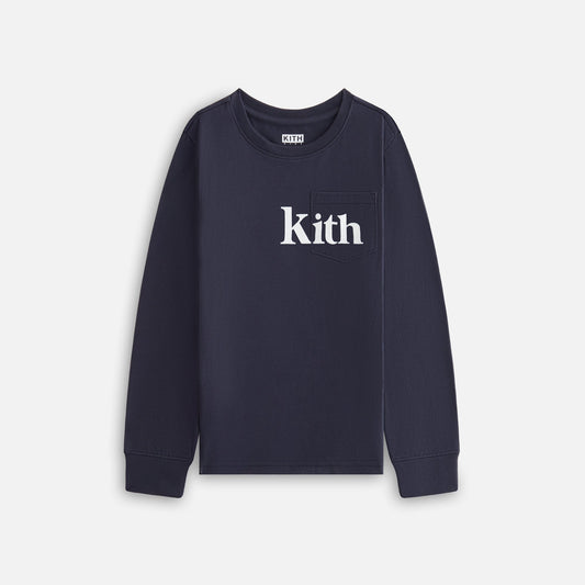 Kids Kith Kith Kids Long Sleeve Quinn Tee - Nocturnal