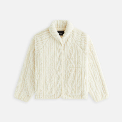 Women Kith Kith Women Grayson Cable Sherpa Jacket - Sandrift