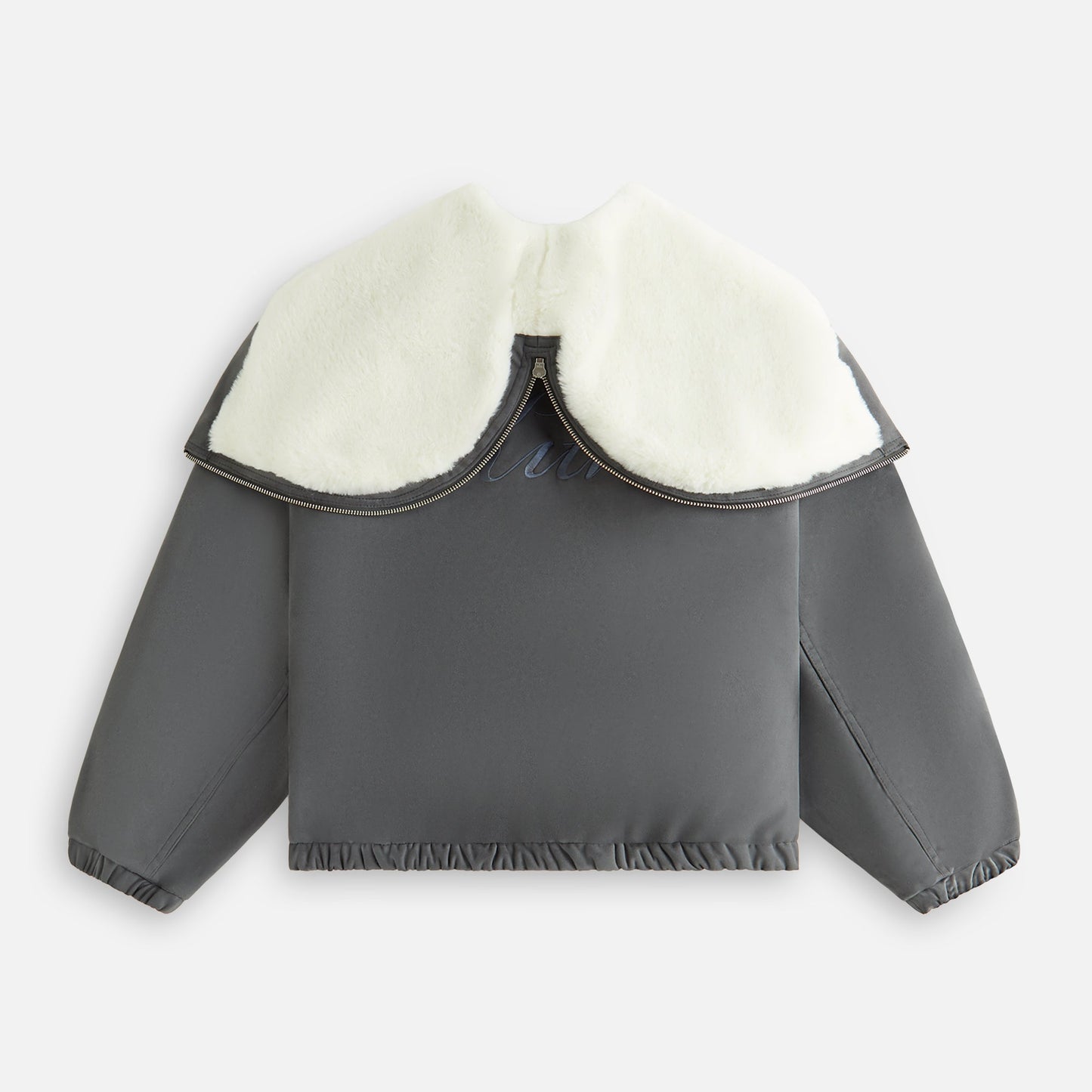 Women Kith Kith Women Nylas Microsuede Zip Hooded Bomber - Asteroid