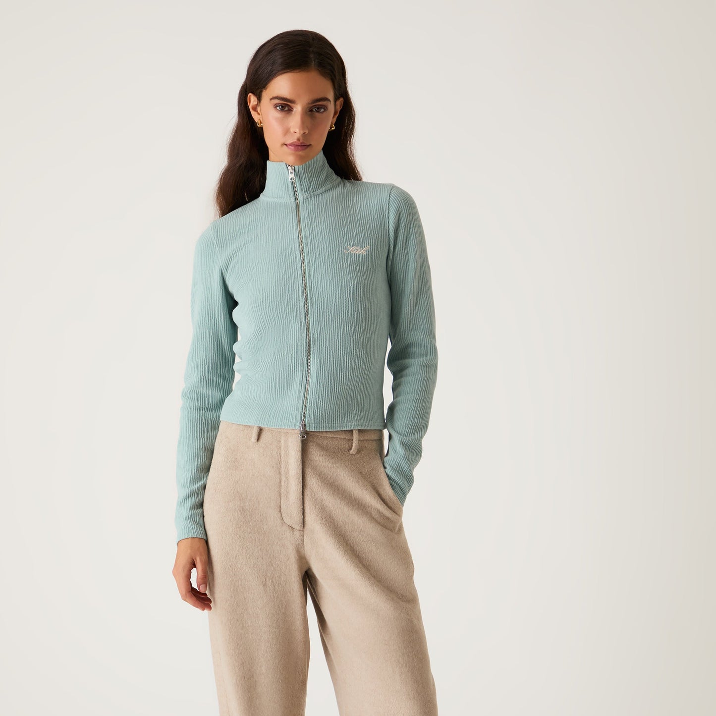 Women Kith Kith Women Ina Chenille Track Zip - Tornado