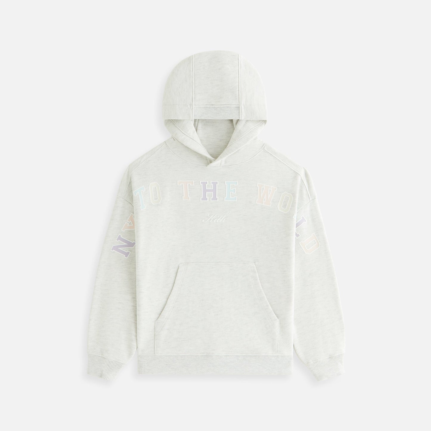Kids Kith Kith Kids New York to the World Hoodie - Light Heather Grey