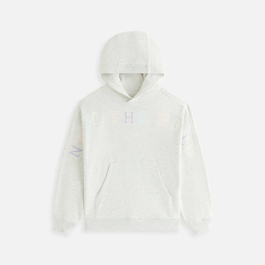 Kids Kith Kith Kids New York to the World Hoodie - Light Heather Grey