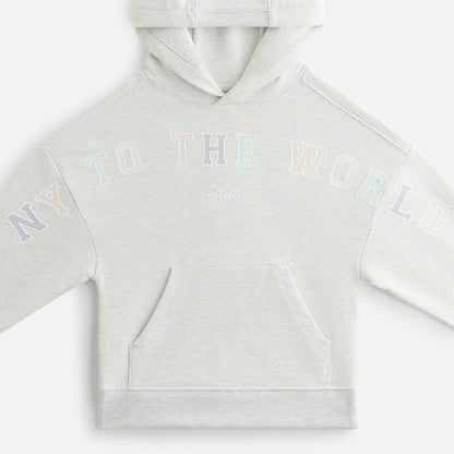 Kids Kith Kith Kids New York to the World Hoodie - Light Heather Grey