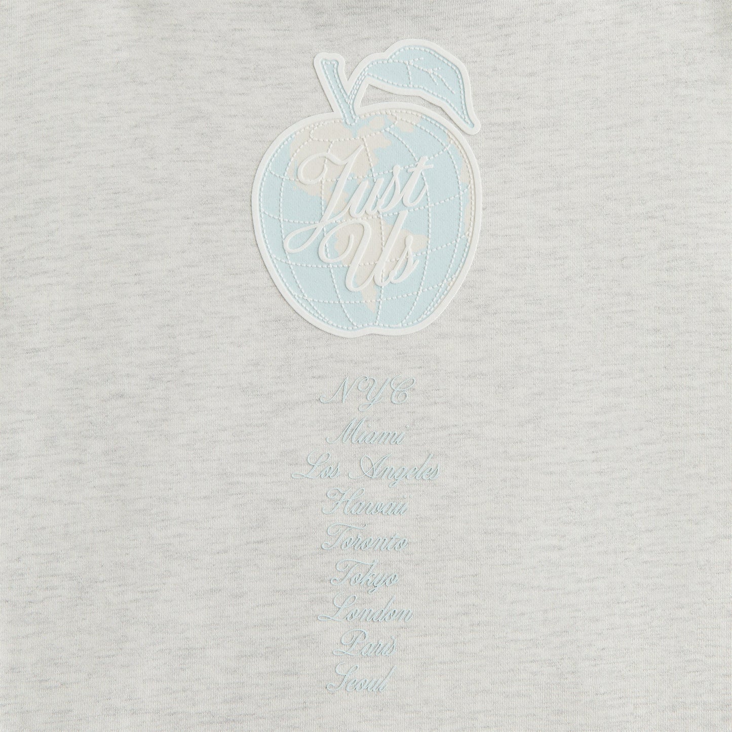 Kids Kith Kith Kids New York to the World Hoodie - Light Heather Grey