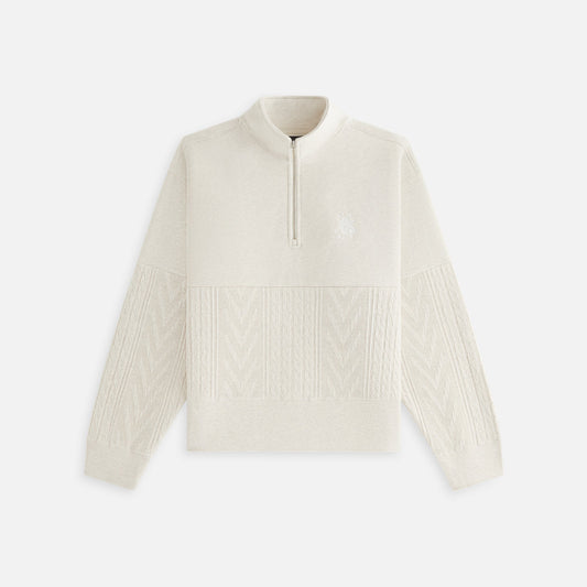 Women Kith Kith Women Hunter Cable Panelled Quarter Zip - Sandy Heather