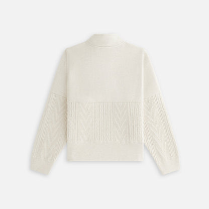 Women Kith Kith Women Hunter Cable Panelled Quarter Zip - Sandy Heather