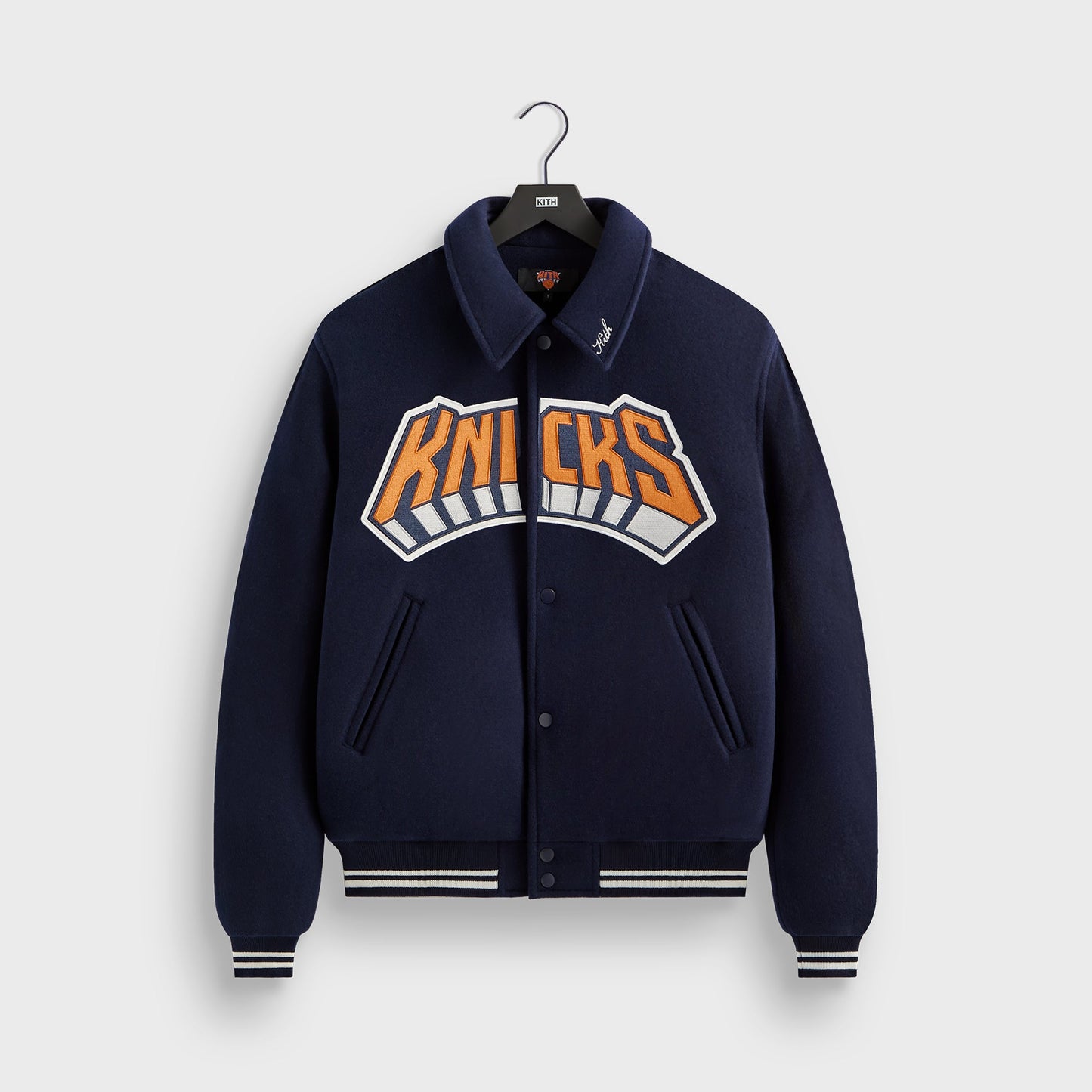 Men Kith Kith for the New York Knicks Empire Wool Coaches Jacket - Nocturnal