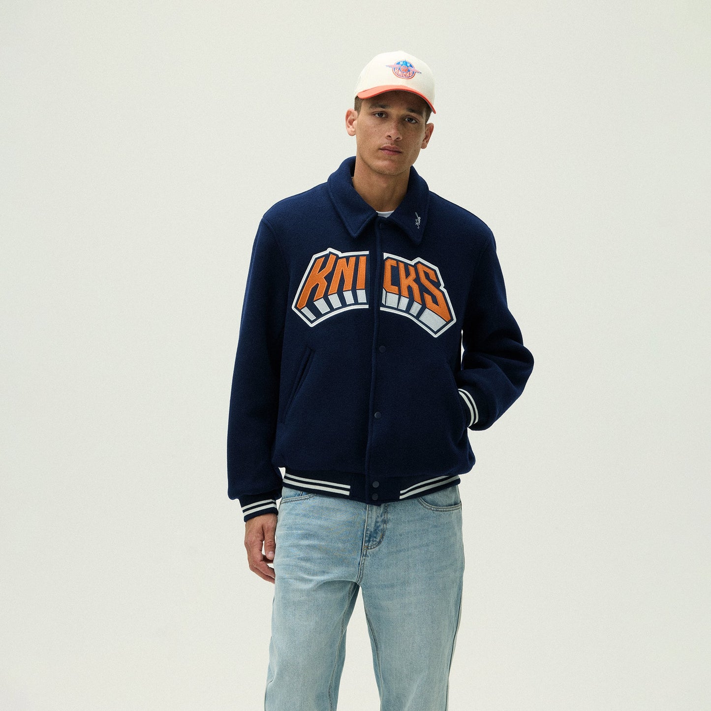Men Kith Kith for the New York Knicks Empire Wool Coaches Jacket - Nocturnal