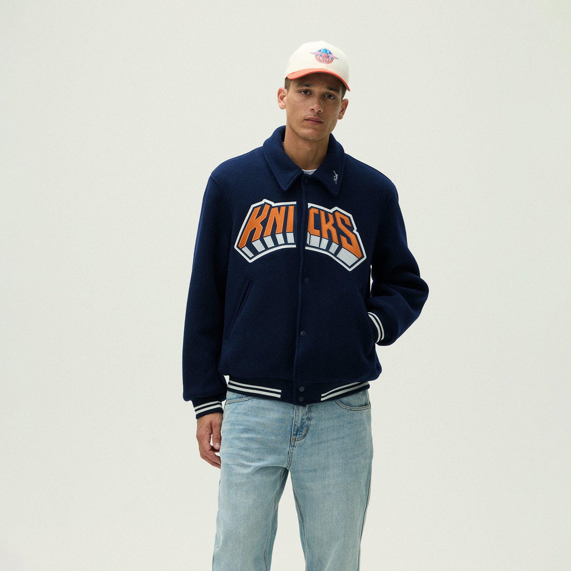 Men Kith Kith for the New York Knicks Empire Wool Coaches Jacket - Nocturnal