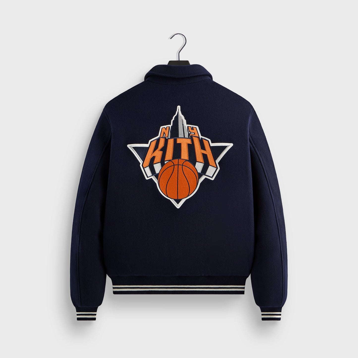 Men Kith Kith for the New York Knicks Empire Wool Coaches Jacket - Nocturnal
