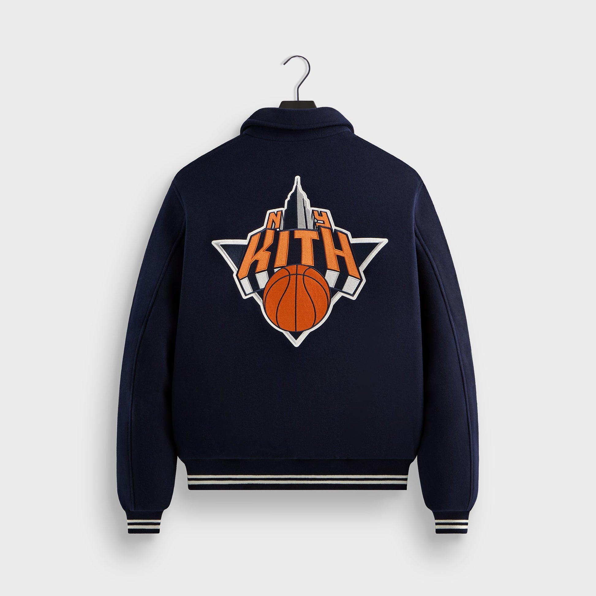 Men Kith Kith for the New York Knicks Empire Wool Coaches Jacket - Nocturnal