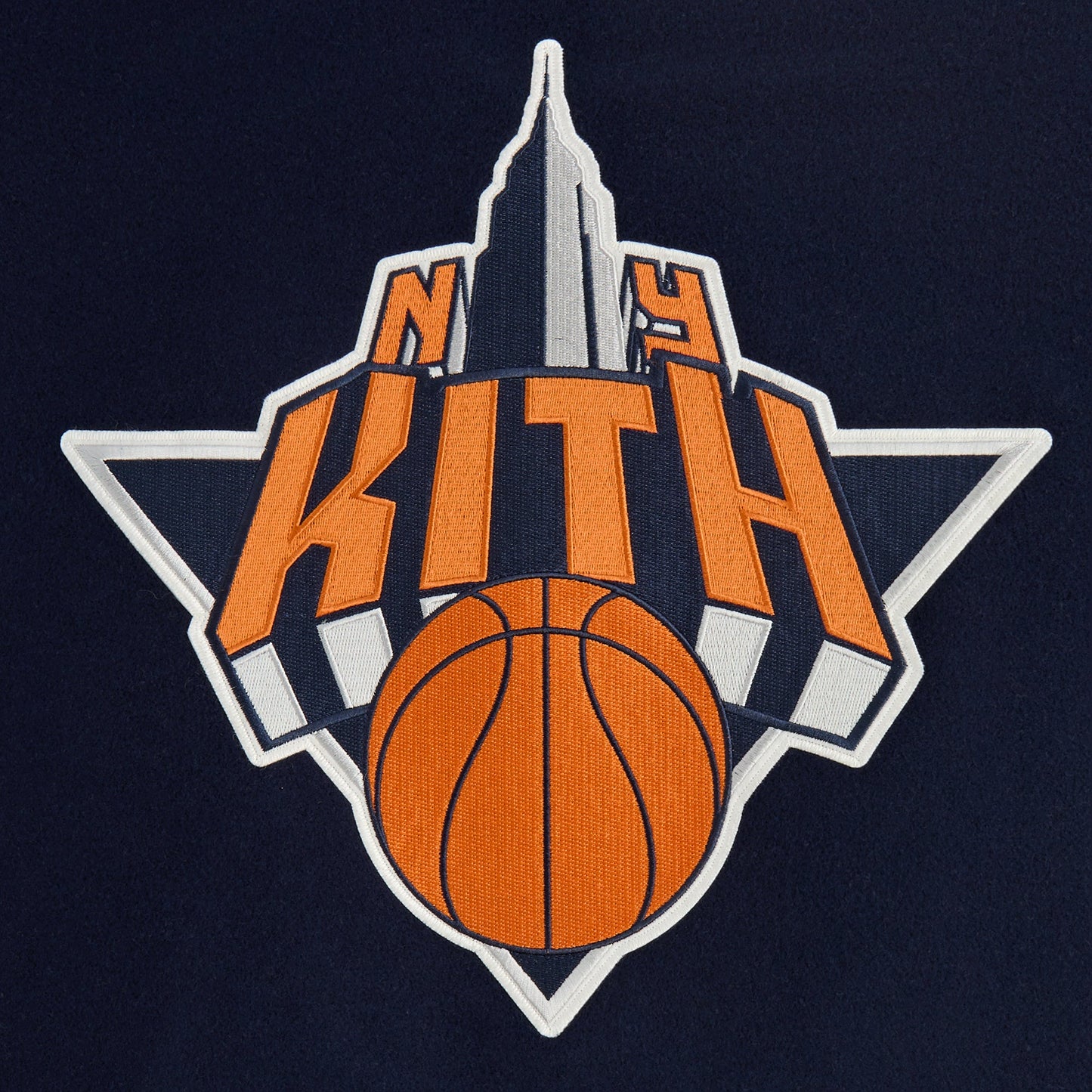 Men Kith Kith for the New York Knicks Empire Wool Coaches Jacket - Nocturnal