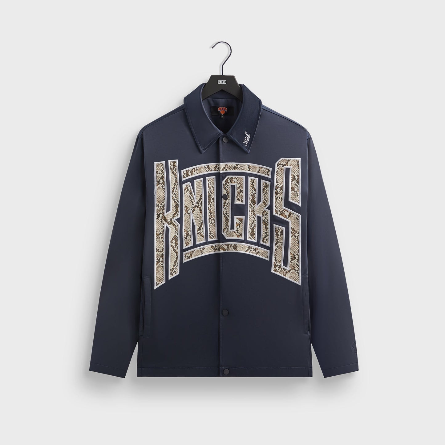 Men Kith Kith for the New York Knicks Snap Front Coaches Jacket - Nocturnal