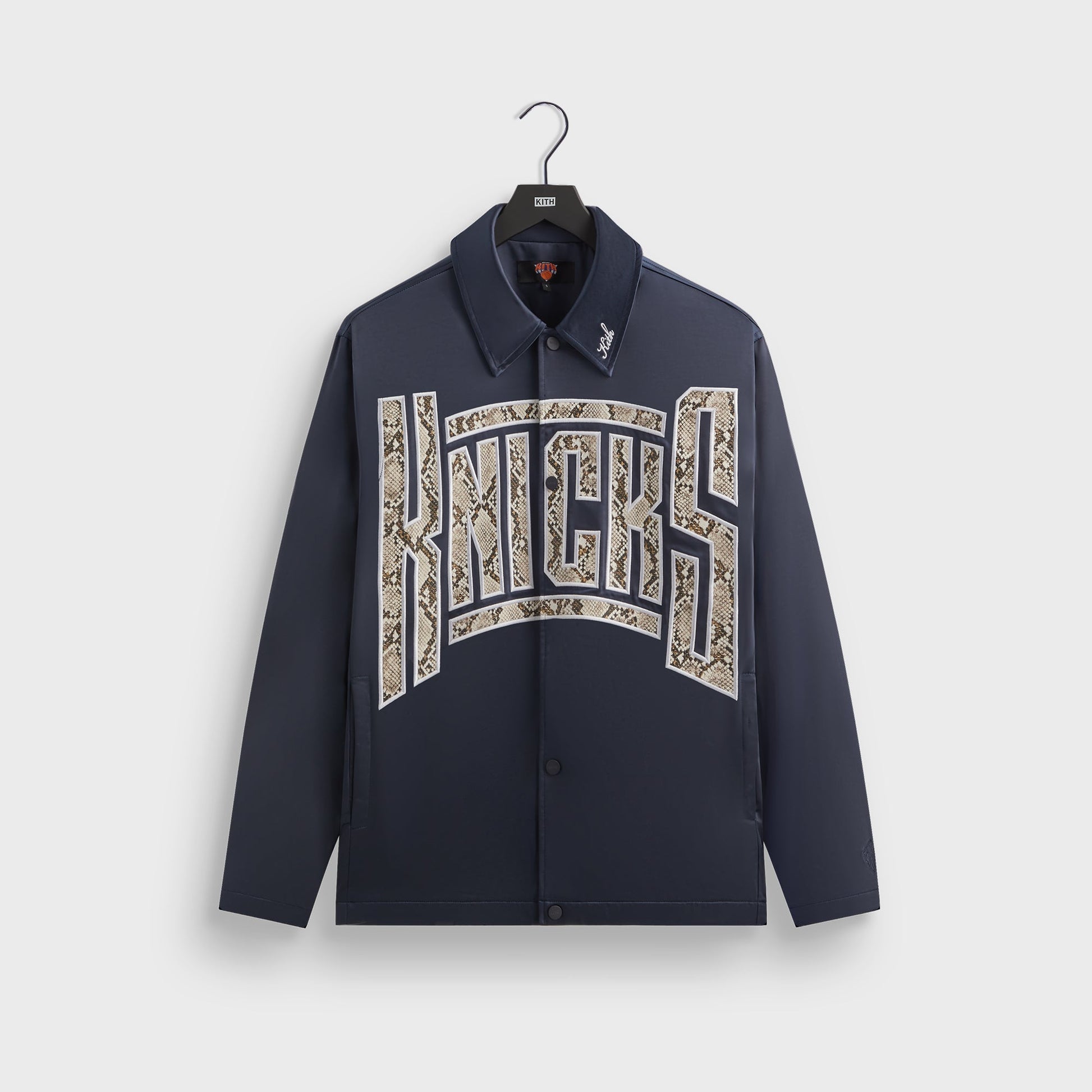 Men Kith Kith for the New York Knicks Snap Front Coaches Jacket - Nocturnal