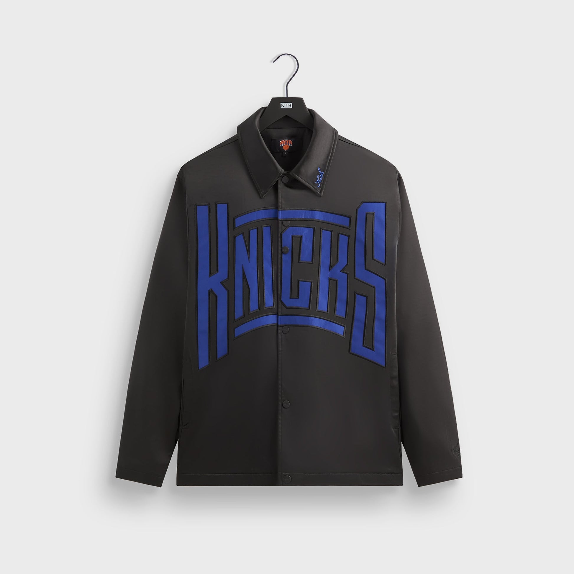 Men Kith Kith for the New York Knicks Snap Front Coaches Jacket - Black