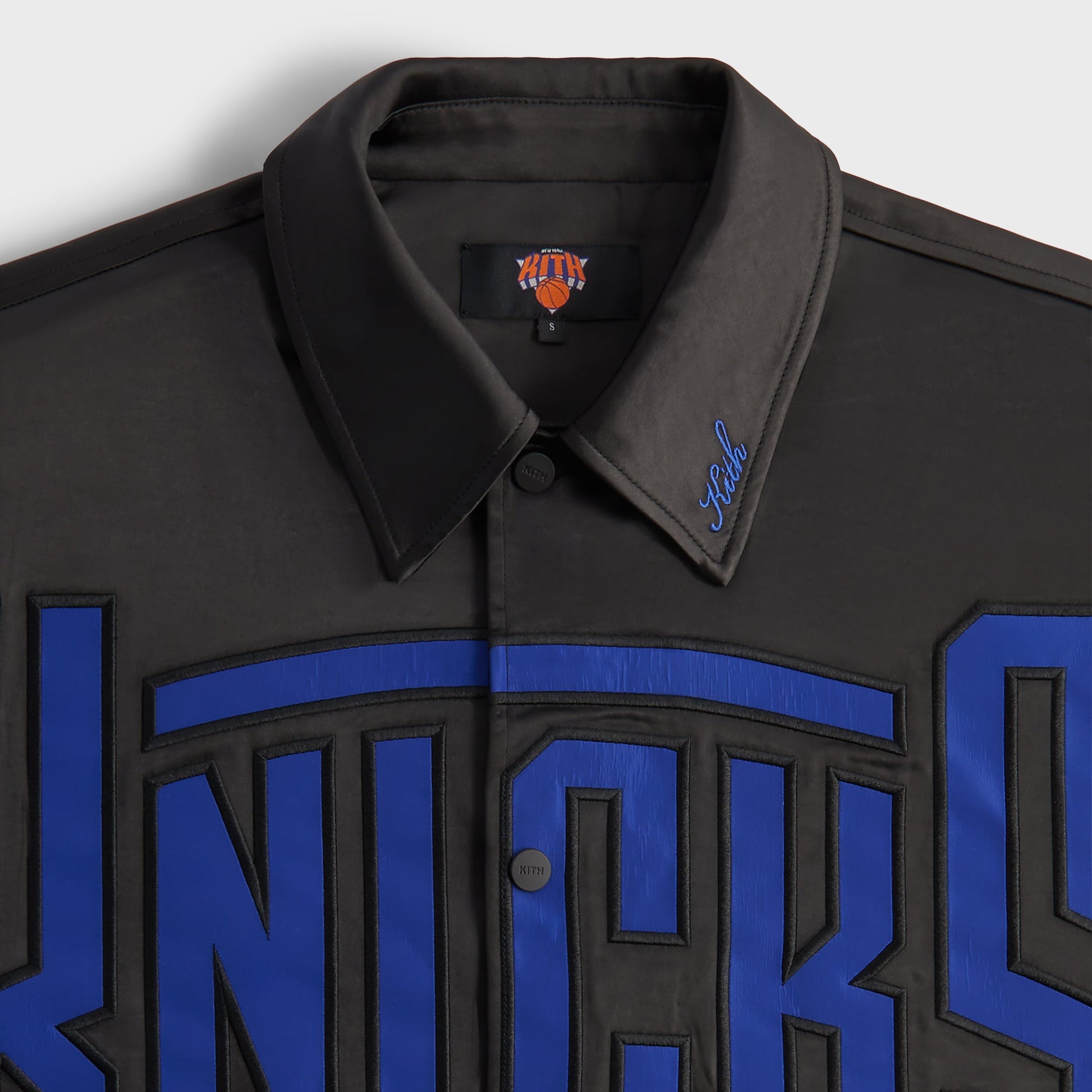 Men Kith Kith for the New York Knicks Snap Front Coaches Jacket - Black
