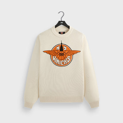 Men Kith Kith for the New York Knicks Wings Lewis Sweater - Sandrift