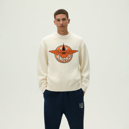 Men Kith Kith for the New York Knicks Wings Lewis Sweater - Sandrift