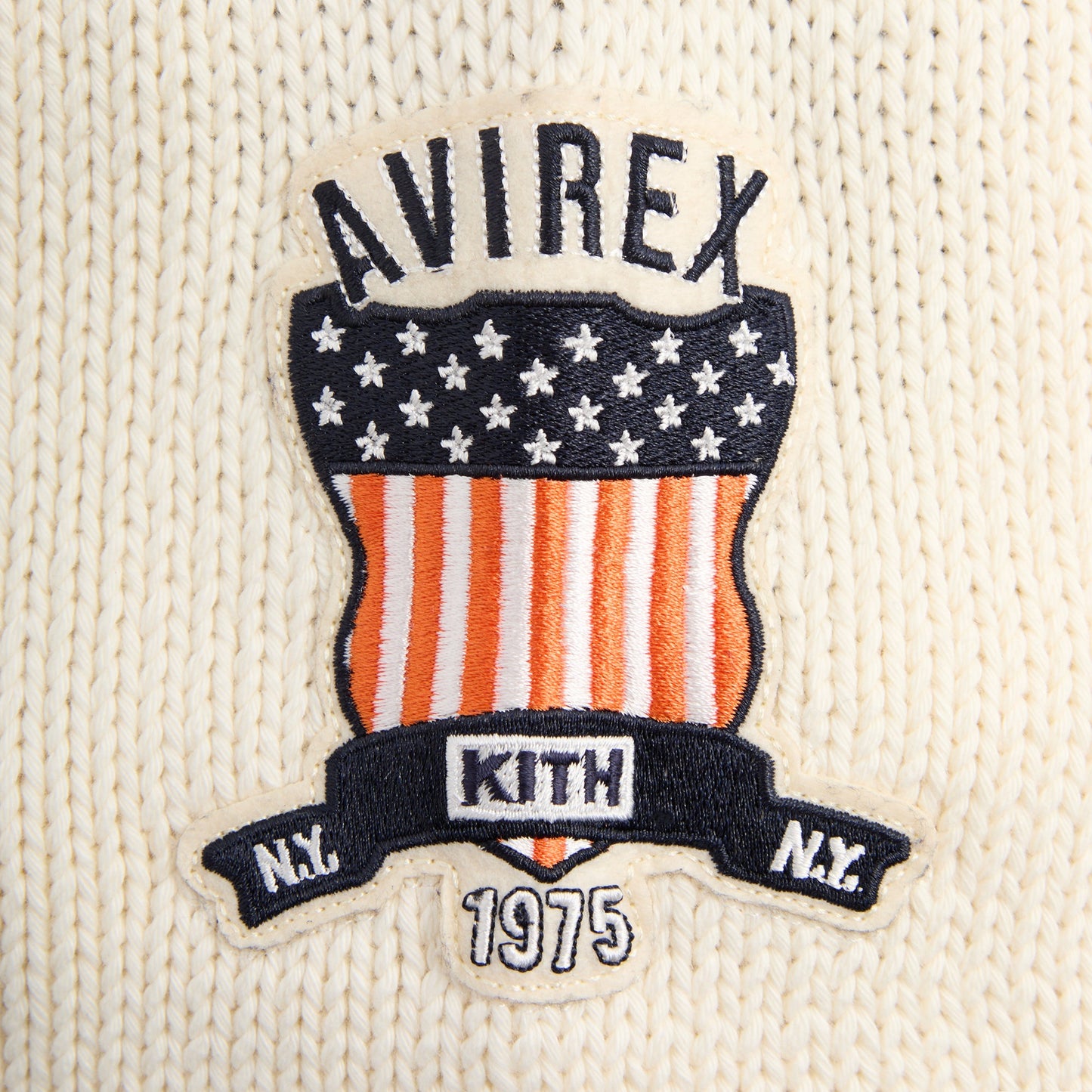 Men Kith Kith & AVIREX for the New York Knicks Wyona Full Zip Sweater - Black