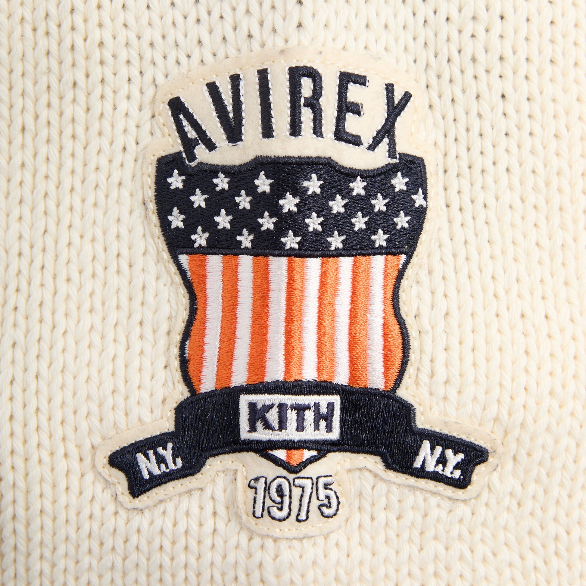 Men Kith Kith & AVIREX for the New York Knicks Wyona Full Zip Sweater - Black
