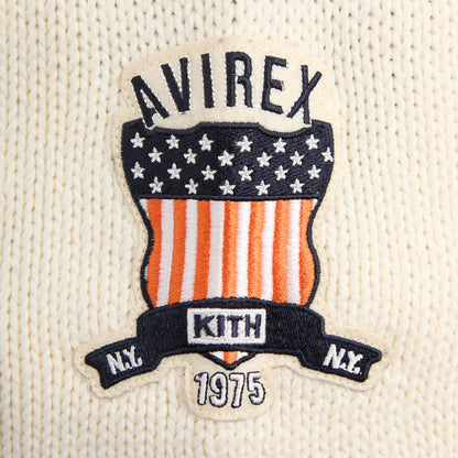 Men Kith Kith & AVIREX for the New York Knicks Wyona Full Zip Sweater - Black