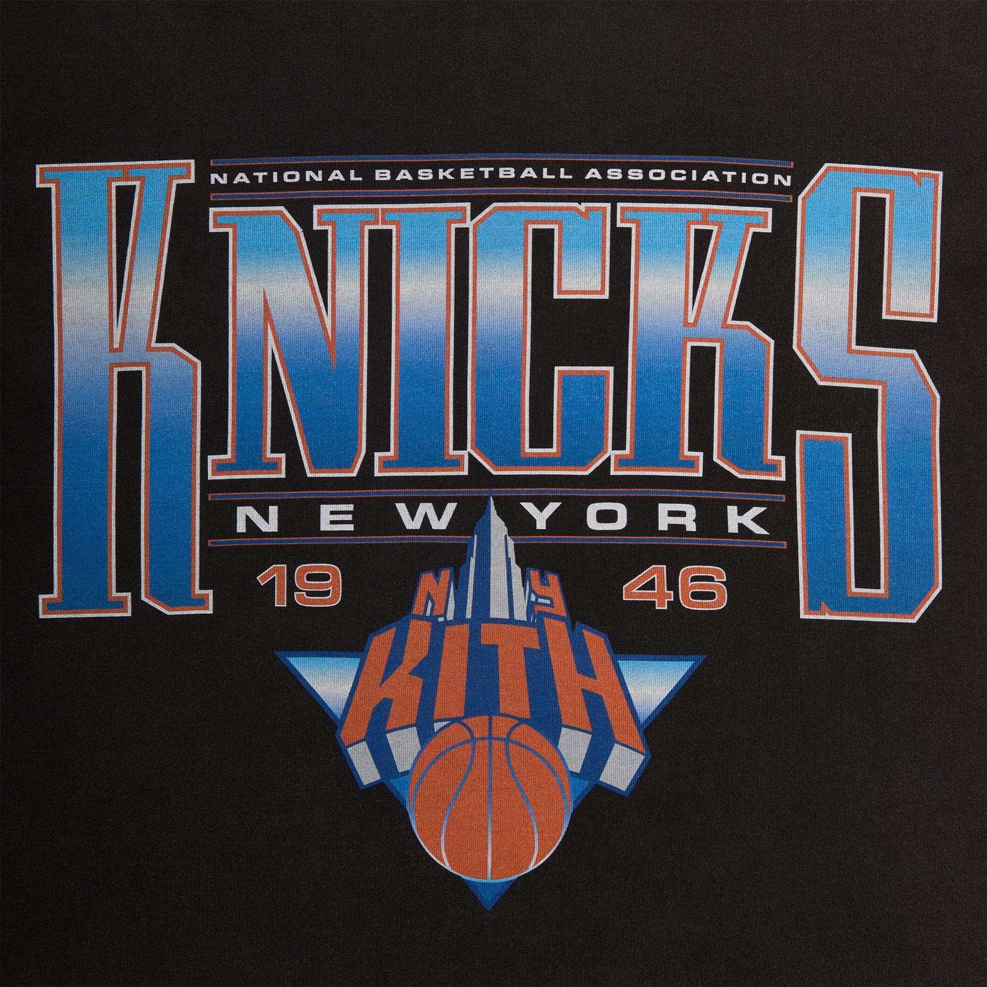 Men Kith Kith for the New York Knicks Luster Vintage Tee - Black