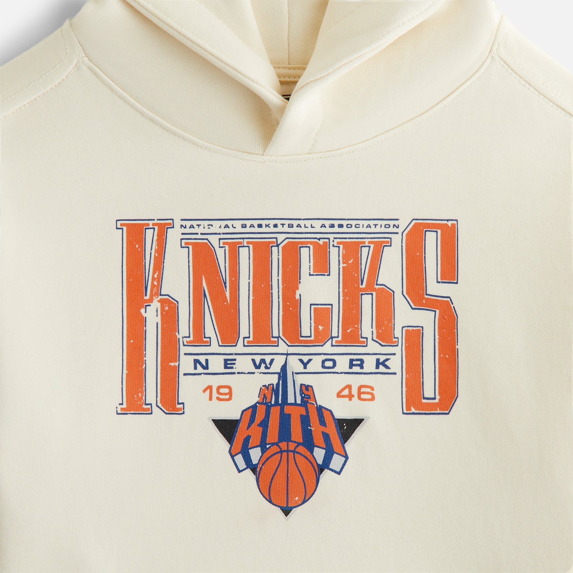 Kids Kith Kith Kids for the New York Knicks Luster Nelson Hoodie - Sandrift