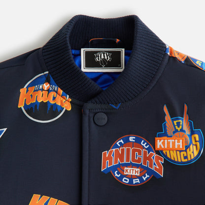 Kids Kith Kith Kids for the New York Knicks Printed Bomber Jacket - Nocturnal