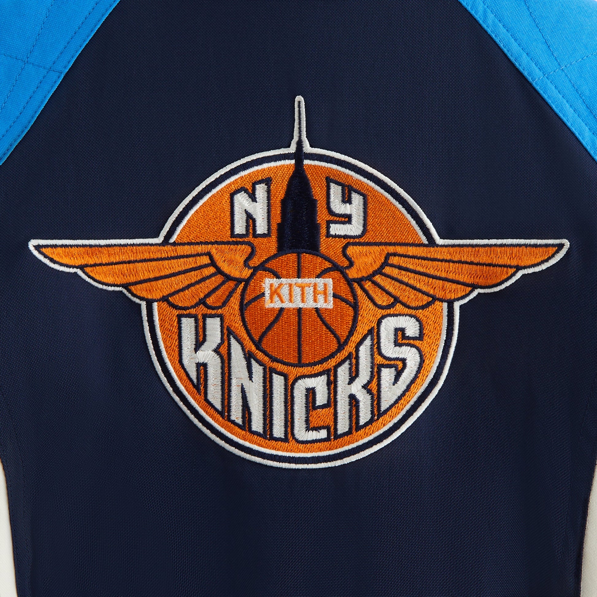 Kids Kith Kith Kids for the New York Knicks Nylon Padded Jacket - Nocturnal