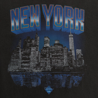 Women Kith Kith Women for the New York Knicks Skyline Vintage Tee - Black