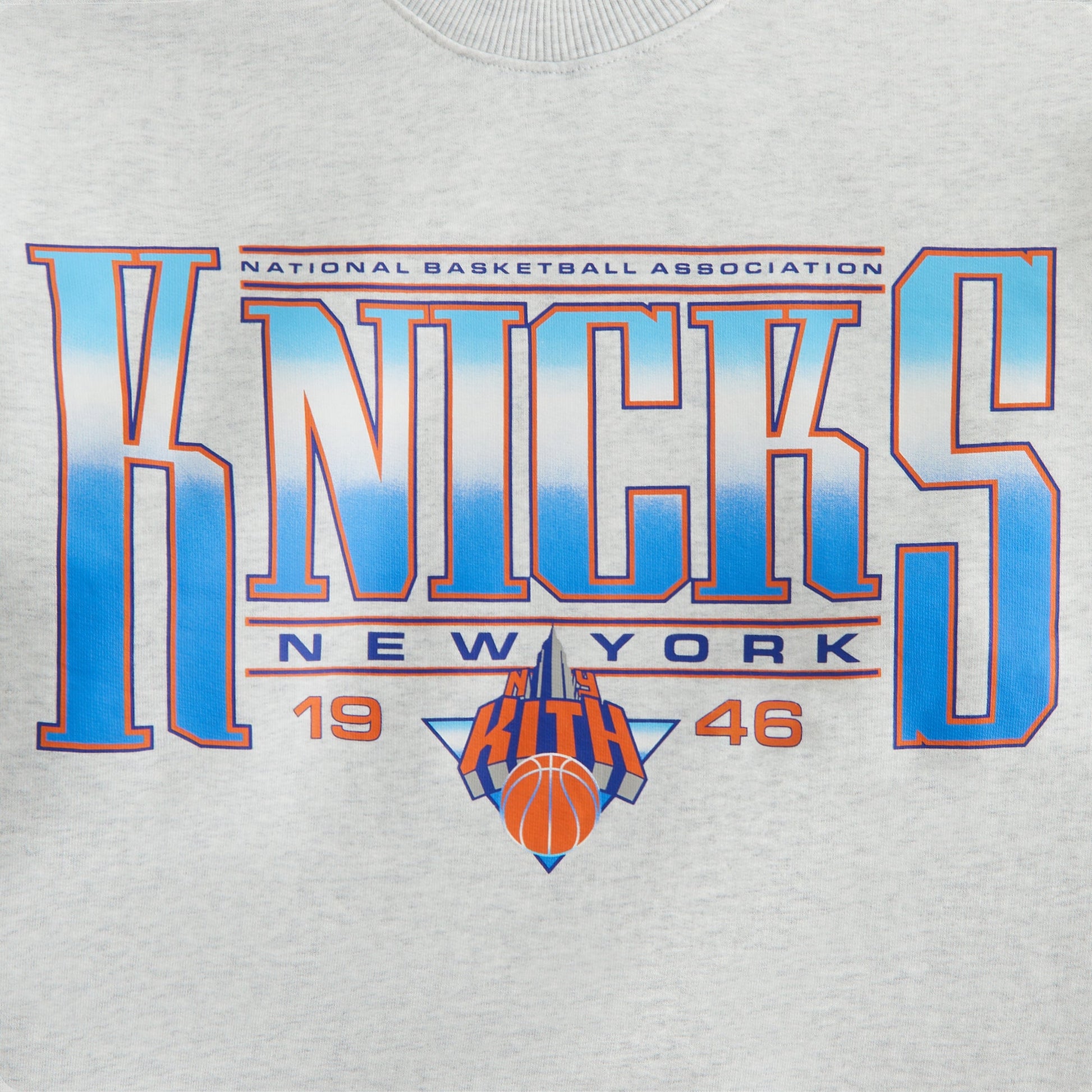 Women Kith Kith Women for the New York Knicks Ashwin Crewneck - Light Heather Gre