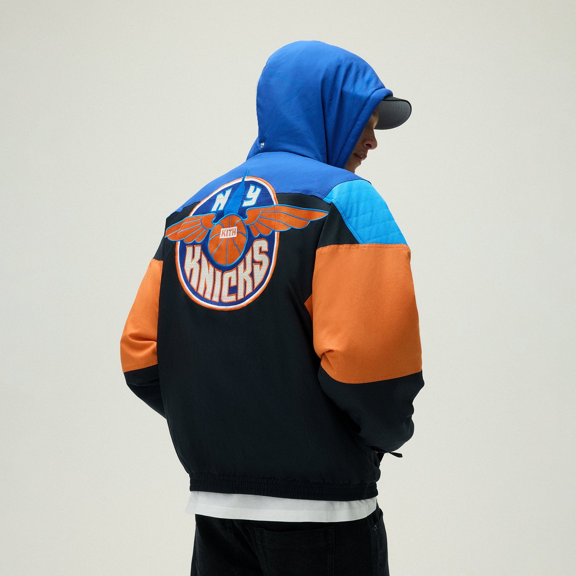 Men Kith Kith for the New York Knicks Wings Quarter Zip Anorak - Black