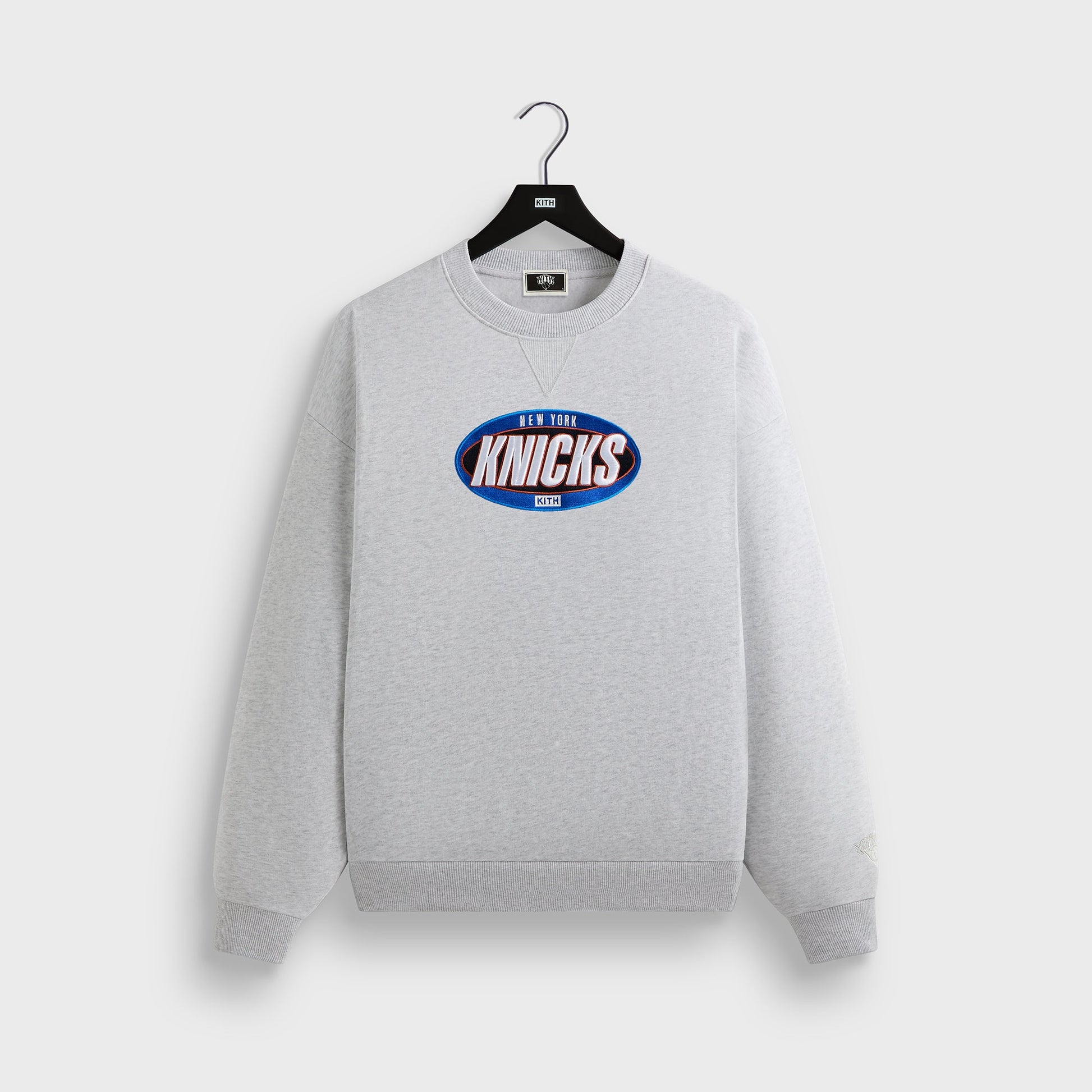 Men Kith Kith for the New York Knicks Y2K Vintage Nelson Crewneck - Light Heath