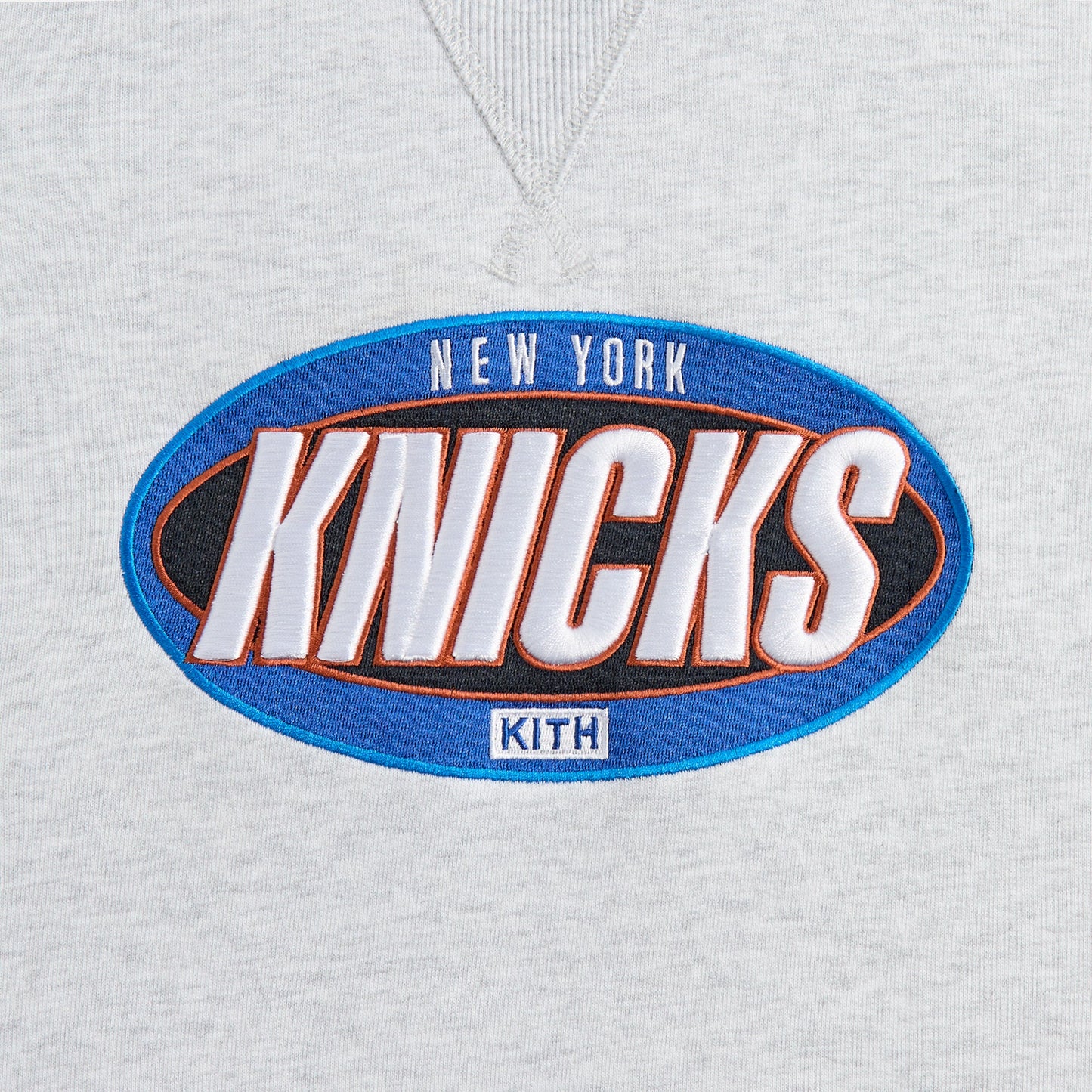 Men Kith Kith for the New York Knicks Y2K Vintage Nelson Crewneck - Light Heath