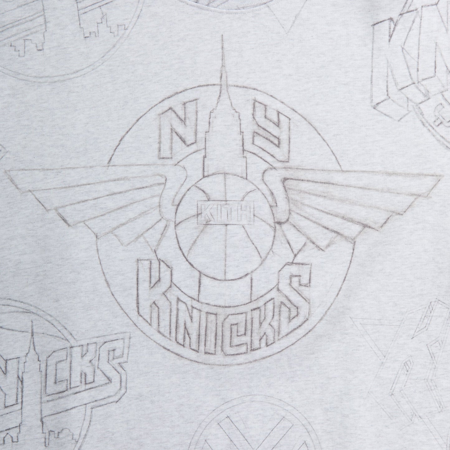 Men Kith Kith for the New York Knicks Sketched Vintage Nelson Crewneck - Light
