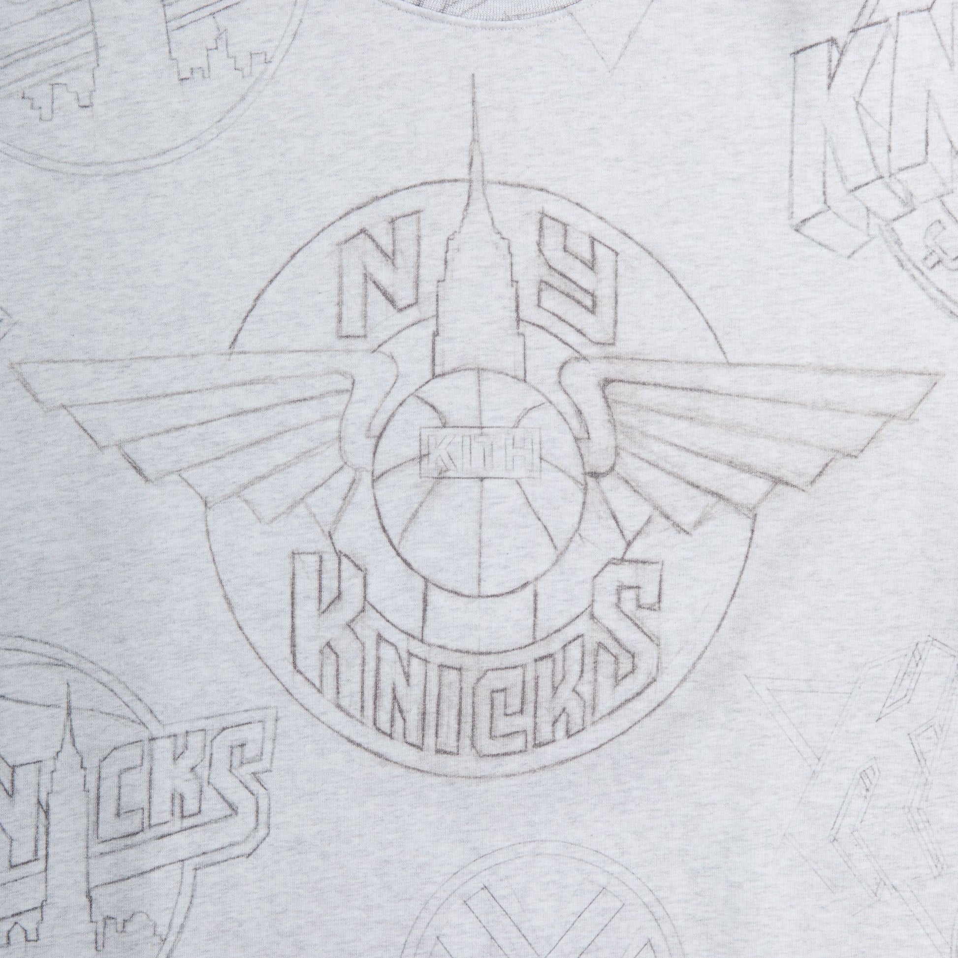 Men Kith Kith for the New York Knicks Sketched Vintage Nelson Crewneck - Light